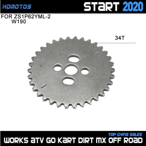 Motorcycle 34 Tooth Camshaft Timing Sprocket For Zongshen 190cc Z190 W190 ZS1P62YML-2 Engine Dirt Pit Bike Atv