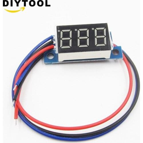 0.36in Mini DC 0-99.9V 3-Wire Gauge voltage meter Voltmeter Digital Blue LED Display Digital Panel Meter Detector Monitor Tools