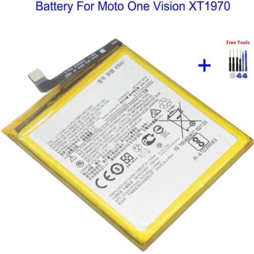 1x 3500mAh / 13.3Wh KR40 Phone Replacement KR40 Battery For Motorola Moto One Vision XT1970 Batteries + Repair Tools kit
