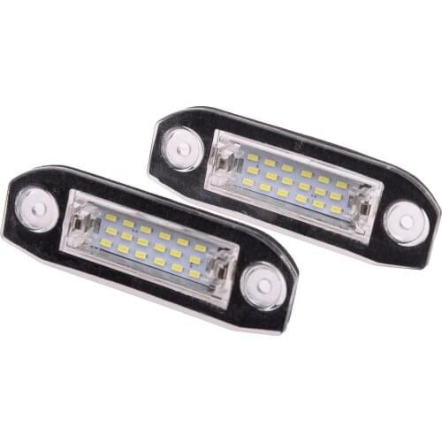 2Pcs LED License Plate Number Light Lamp Fit for Volvo C30 C70 S40 S60 V60 XC60 V70 XC70 S80 30634190 30753839 2011 2012 2013