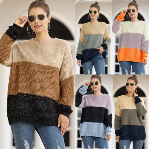 2021 Female coat winter Ladies sweater Long Sleeve Knitted Sweater Oversized Warm Female Pullovers Fashion Solid Tops Sweaters