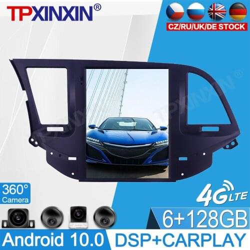 Android 10.0 6G+128GB For Hyundai Elantra 2016 2017 2018 Car Player Radio DSP GPS 360 Auto Stereo Multimedia IPS Screen Carplay