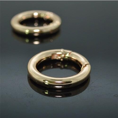 HC New Design Round Key Ring Keychain With Spring Key Holder Connector Trinket Fit for Bag Charm Key Holder Jewelry Porte Clef F