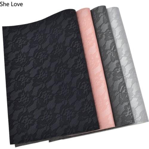 Chzimade Lace PU Leather Fabric DIY Material For Garments Craft Making Accessories