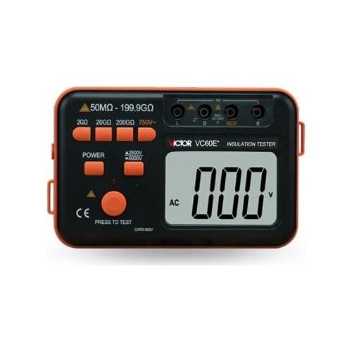 2500V/5000V Digital Insulation Resistance Tester Megger Megohm Meter Megohmmeter 50MΩ~199.9GΩ