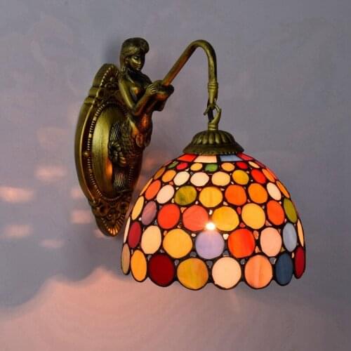 Ou after guti tiffany stained glass sitting room dining-room dazzle colour bar club corridor balcony bedroom wall lamp