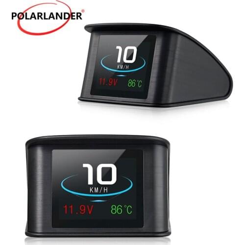 Temperature Gauge Diagnostic OBD 2 HUD Display Heads Up P10 2.2 Inch smart computer Consumption Data Digital speedometer