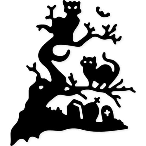 Tree cat 2021 new metal cutting diy photo album scrapbook card making embossing decoration stamp stamp cake decoration mold