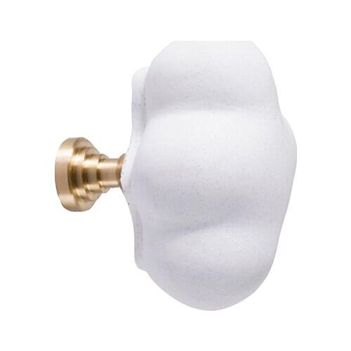 Childs Room Ceramic Wardrobe Handle Drawer Furniture Cute Cloud Brass Cement Small Handle Cabinet Metal knobs Hardware Bedroom