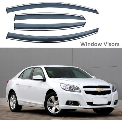 For Chevrolet Malibu 2012-2018 Car Styling Awnings Shelters Window Visors rain eyebrow Protector Exterior decoration 4PCS/SET