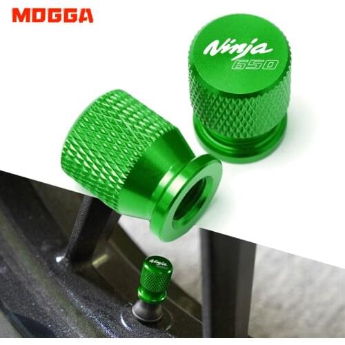 Logo Ninja650 For Kawasaki Ninja 650 All Year Motorcycle CNC Aluminum Wheel Tire Valve Air Port Stem Caps Tyre Airtight Covers