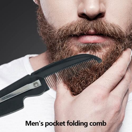 Men Woman Folding Protable Pocket Clip Beard Moustache Convenient Hair Care Comb Hairstyle Salon DIY Hair Styling Tool