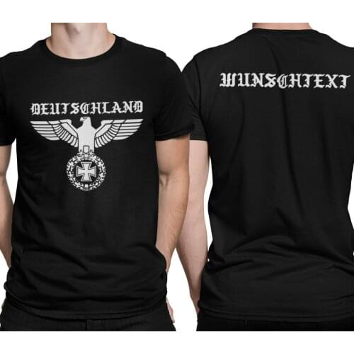 Germany Men T-Shirt Wish Text Empire Eagles Deutsches German Army Wehrmacht Short Casual Cotton men clothing