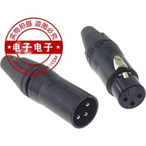 Full copper pin card hoe male and female xlr three core microphone plug