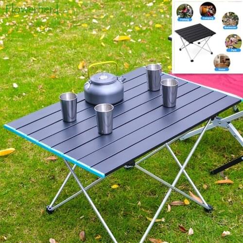 Portable Ultralight Folding Table Camping Foldable Outdoor Dinner Desk High Strength Aluminum Alloy Picnic Garden Party BBQ