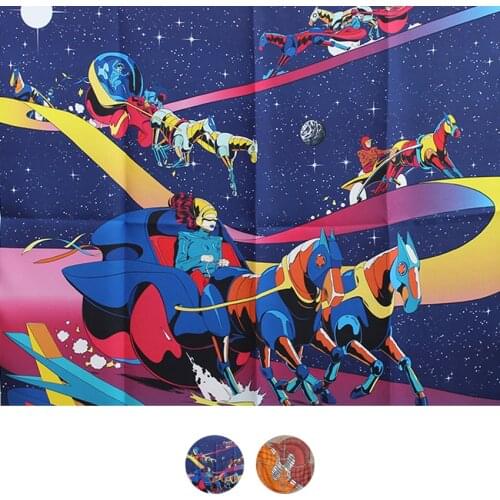 Silk Scarf 90*90cm Designer 100 % Natural Silk *Mulberry Scarfs 100% Silk Scarf Hand Rolled Foulard En Soie horse print