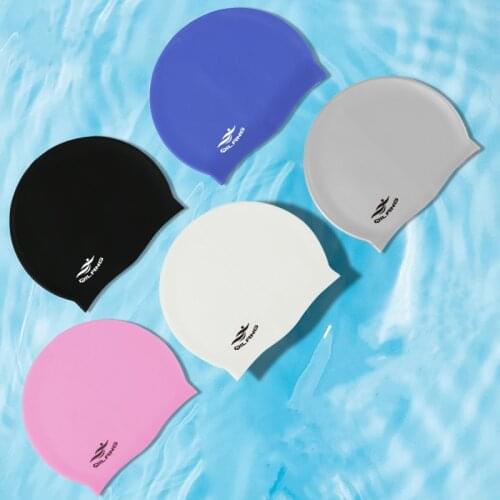 Adults Silicone Swimming Caps Men Women Long Hair Waterproof Swim Pool Cap Ear Protect Large Diving Hat Water Sports Accessories