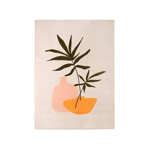 Modern Art Style Leaf Carpet Bedroom Living Room Home Non-Slip Floor Mat