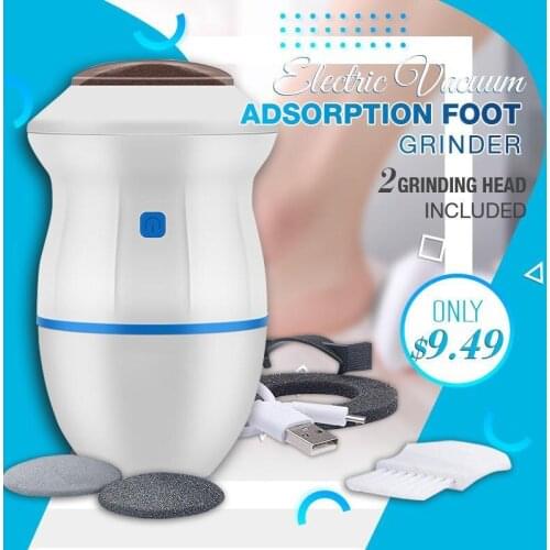 USB Rechargeable Electric Vacuum Adsorption Foot Grinder Pedicure Tools Foot File Pedicure Tools Foot File Care Tool Remover