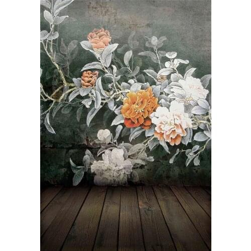 VinylBDS 200Cm*150Cm Fundo Walls Painted With Flowers3D Baby Photography Backdrop Background Lk 1841