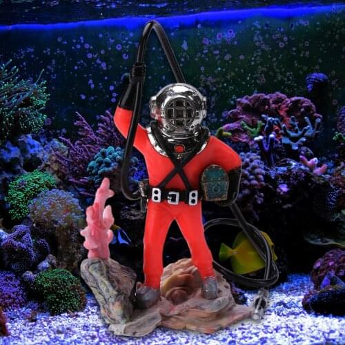 Underwater Ecological Animation Diver Treasure Hunt Man Landscaping Fish Tank Decorations Aquatic Pet Decoration