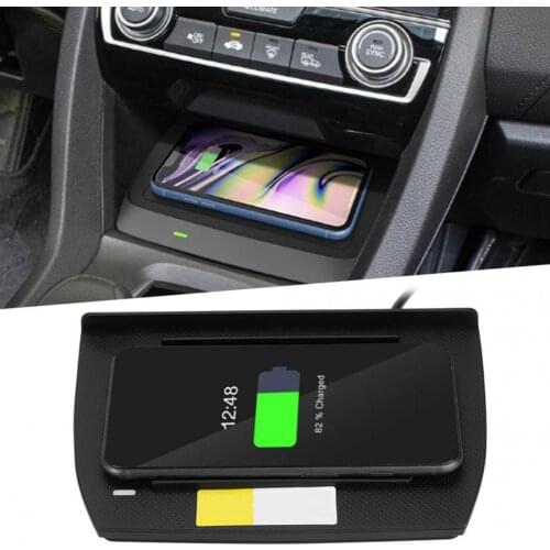 15W Intelligent Car Wireless Fast Charger Charging Plate Induction for Honda Civic 10th 16-21 Cigarettes Lighter