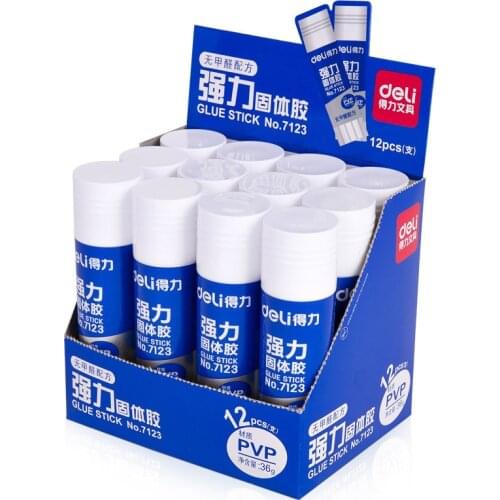 1pcs, deli36g strong solid glue student hand glue stick, high viscosity envelope glue PVP strong glue school office supplies