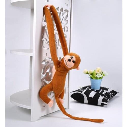 1pcs Plush Animals Soft Arm monkey Arm to tail plush Stuffed Doll Charm Toys Gift for Kids Dark Brown Real Life Plush home decor