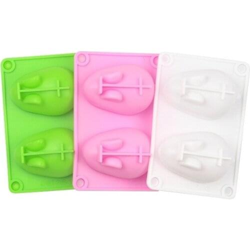 1PC Cute Rabbit Soap Mold Chocolate Mold Non-stick Silicone Mold Mousse Cake Jelly Pudding DIY Cake Decoration Accessories