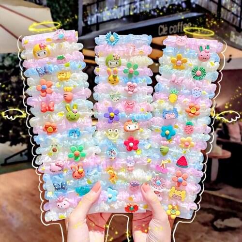 10PCS Baby Shower Girl Favor Cartoon Elastic Hair Band For Girl Kids Happy Birthday Party favor Gift Cute Giveaway
