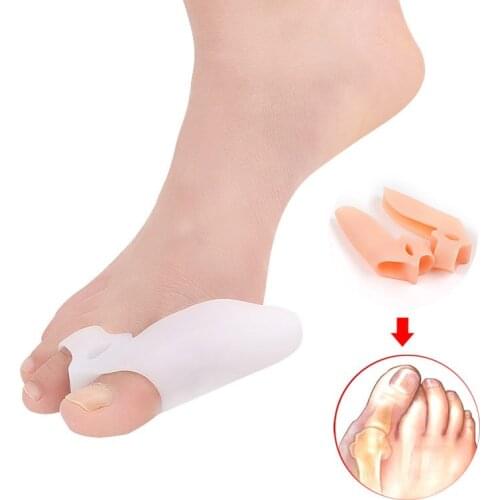 1Pair Gel Toe Separator Hallux Valgus Silicone Toe Separator Correctores Toe Ring Toe Separators Protetor De Joanete Foot Care