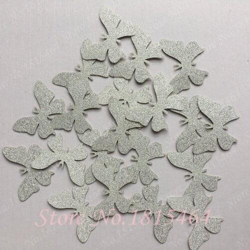 200pcs Glitter Butterfly Confetti, Wedding Birthday Party Table Glitter Confetti,Scatters Bridal Baby Shower Table Scatter Decor