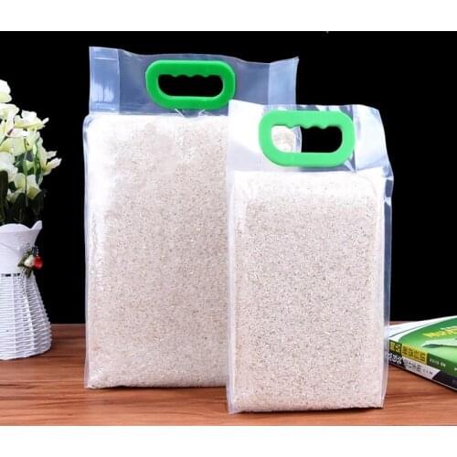200pcs Transparent plastic nylon rice grain packaging bags food grade vacuum bag large pouch kitchen storage pocket organzier