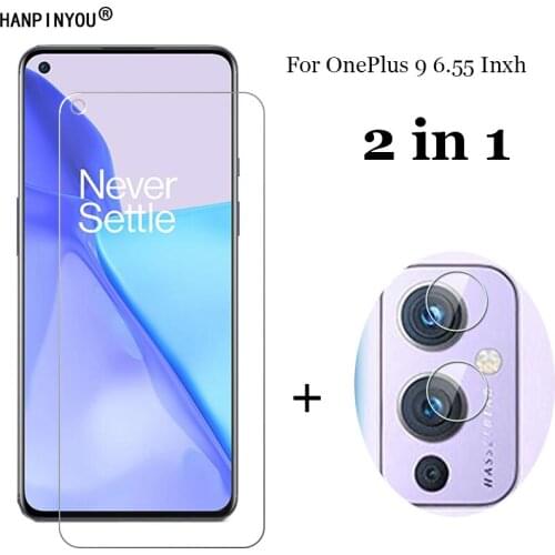 2-in-1 For OnePlus 9 6.55" Camera Lens Protection Film + Premium Front Clear Tempered Glass Screen Protector
