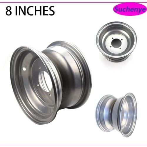 ATV 8 inch Steel Rim Motorcycle 8 inch Front 18x9.50-8 Rear Wheel 19x7-8 kart Tire Small 4-hole Iron Wheel Hub Rear Wheel