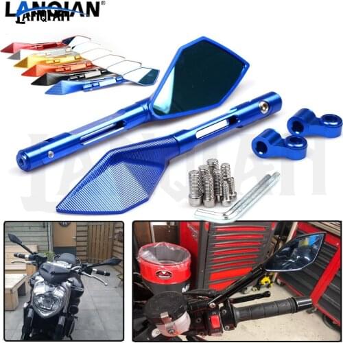 For Yamaha Tmax 530 500 Motorcycle Rearview side Mirror CNC Rear View Mirror XJ6 1300 MT07 YZF R1 YZF R6 YZF R3 FZ1 Accessories