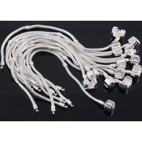 Handmade Original 100% 925 Sterling Silver Original Charm Bracelet with S925 Logo Women DIY Beads Charms Bracelet Bangle