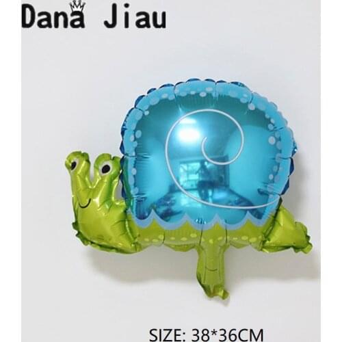 Danajiau 1pc Mini snail foil balloons cute animal balloon birthday party decoration air ball holiday childrens' toy supplier