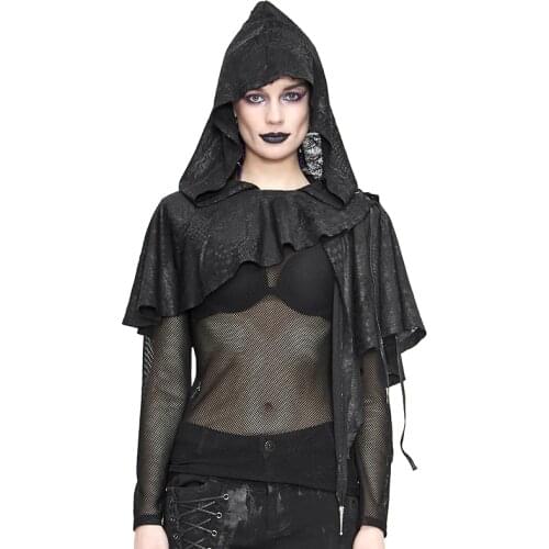 European and American Ladies Sunscreen Cloak Punk Rock Hoodie Jacket Halloween Cloak Witch