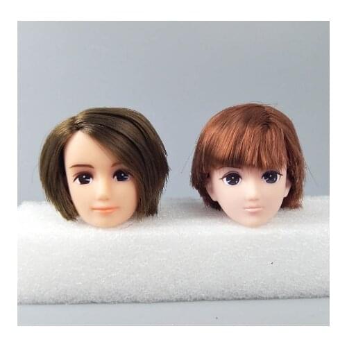 Licca Boy Doll Heads For 1/6 BJD Boy Dolls Male Men Cartoon Doll Head Girl DIY Dressing Hair Toys Collection Cute Doll Head