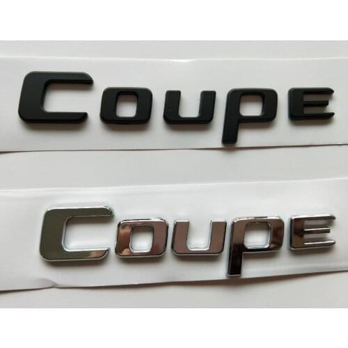 Chrome Matte Gloss Black Letters C o u p e Fender Trunk Lid Badges Emblems Emblem Badge Sticker for Mercedes Benz AMG Coupe