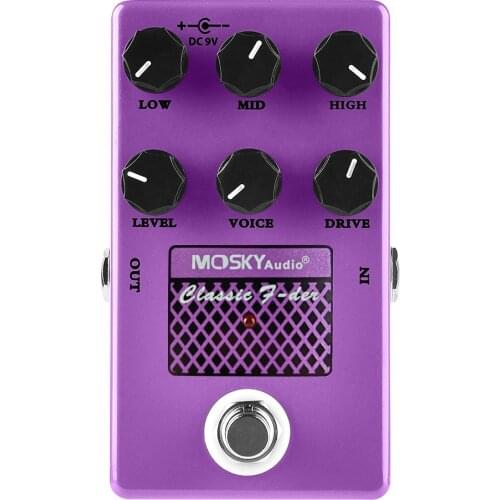 Moskyaudio Classic F-Der Guitar Multi Effect Pedal Speaker Simulation Drive Voice Level Effect Guitar Multi-Effect Processor