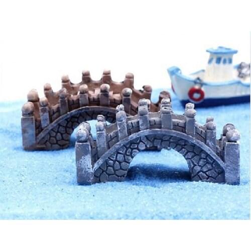 2Pcs Retro Arch Bridge Fish Tank Aquarium Micro Landscape Miniature Ornaments