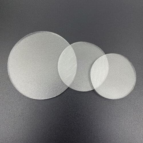45mm 50mm 69mm 92mm x 3mm Anti-glare Fabric Textured Glass Lens LED Optical Small Grid Round Flat Glass for Downlight Flashlight