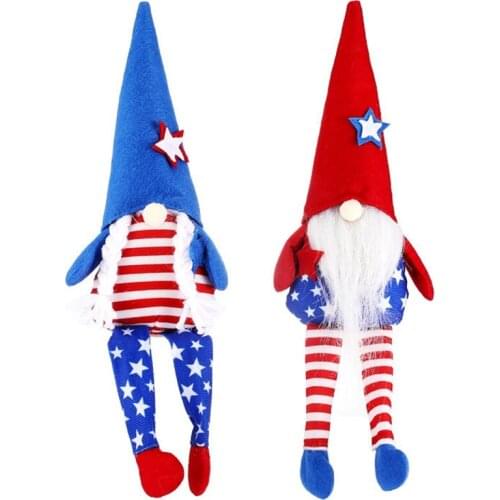 Best Patriotic Gnome American 4Th of July Gift Handmade Scandinavian Ornaments Kitchen Tiered Tray Decorations