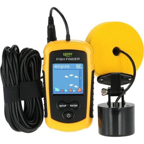 LUCKY FFC1108-1 100M Portable Sonar LCD Fish Finders Fishing Tools Echo Sounder Fishing Finder Colorful Screen