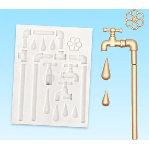 Mini Water Tap Chocolate Candy Silicone Mold Tap Faucet Resin Mold Craft Tools Crystal Mold Soap Making Drop Ship