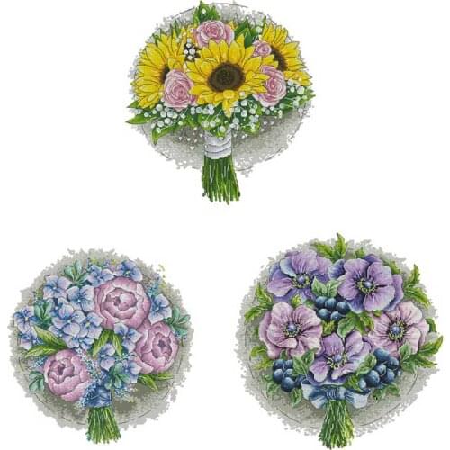 Bouquet series patterns counted 11CT 14CT 18CT Cross Stitch Sets DIY Chinese Cross-stitch Kits Embroidery Needlework