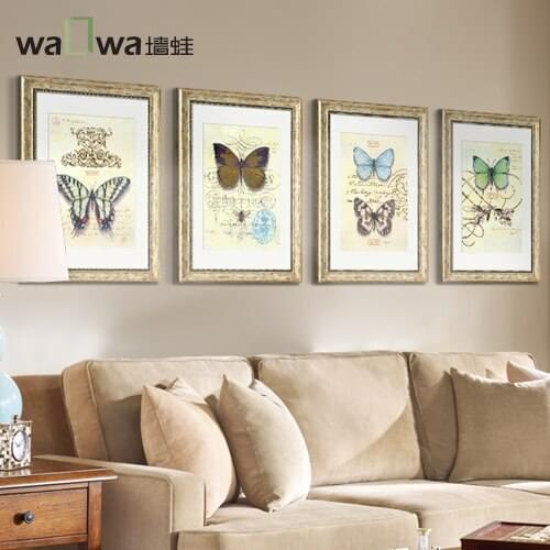 Wall decoration of European American butterfly frog Home Furnishing entrance wall paintings of modern minimalist living room dec