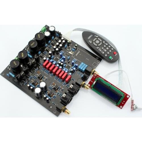 NE5532*2 NE5534*2/AK4497EQ*2+AK4118 Soft Control DAC Decoder Board with LCD Display/Remote Control (No AK4497 Chip and U8 Card)